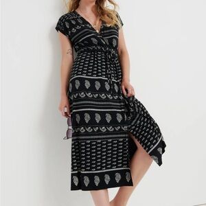 Lucky Brand Knit Wrap Maxi Dress Size Small
